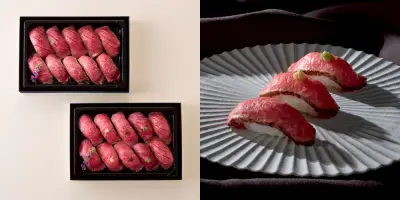 カネ吉山本の近江牛（肉寿司）